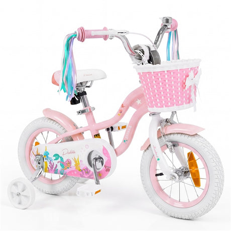 Mermaid Girls Bike with Adjustable Seat and Handlebar for Kids Aged 8+ Years Old