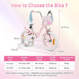 14/16 Inch Girls Bike with Front Bag and Streamers for 3-5/4-7 Years Old Item No: 29530738