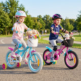 14/16/18 Inch Kids Bike Adjustable with Removable Basket for 3-8 Years Old
