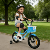 14/16/18 Inch Kids Bicycle with Training Wheels and Dual Brake System for Girls and Boys