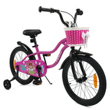 14/16/18 Inch Kids Bicycle with Training Wheels and Dual Brake System for Girls and Boys