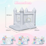 Inflatable Bounce House for Kids with Slide Basketball Hoop and Ball Pit