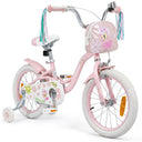 14/16 Inch Girls Bike with Front Bag and Streamers for 3-5/4-7 Years Old