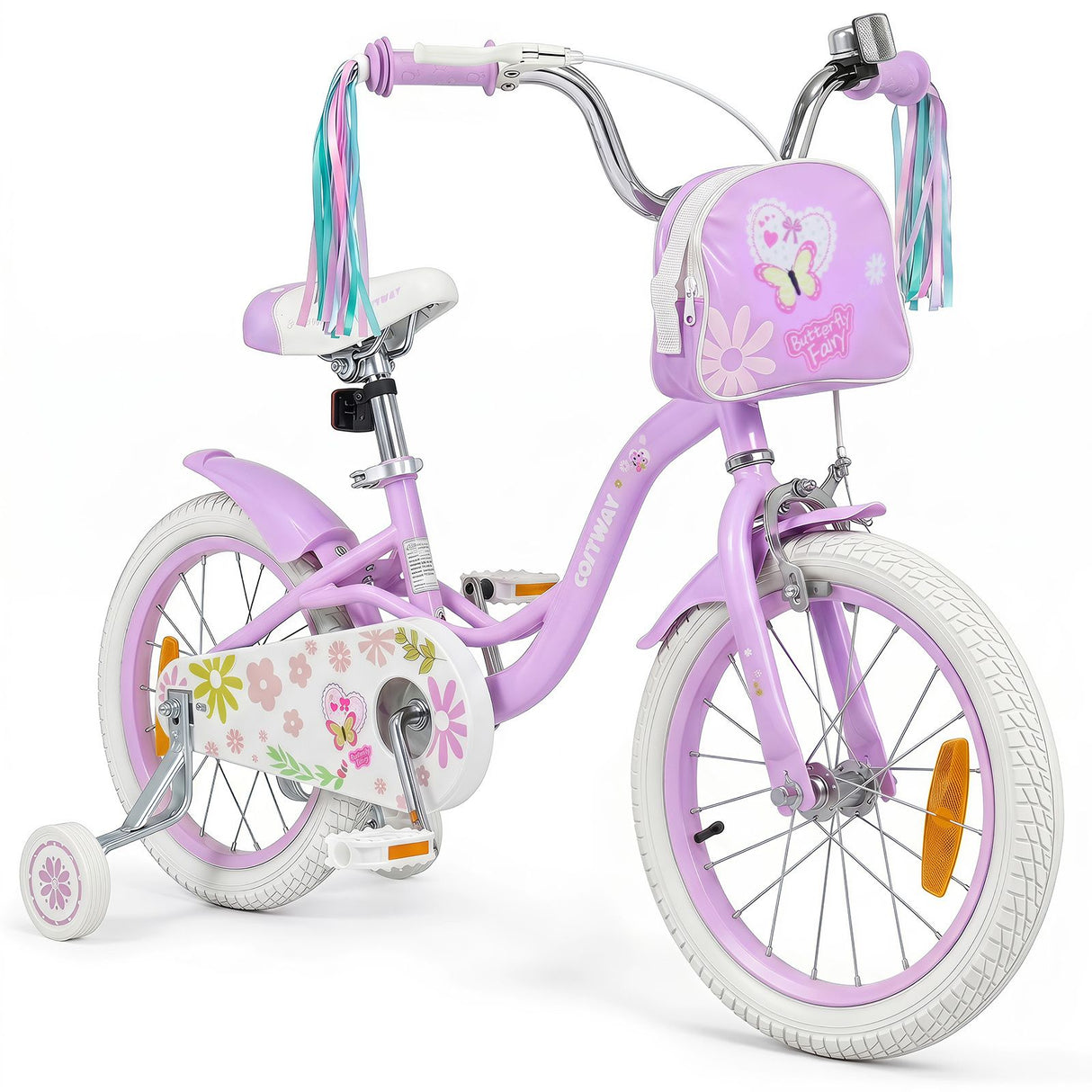 14/16 Inch Girls Bike with Front Bag and Streamers for 3-5/4-7 Years Old Item No: 29530738