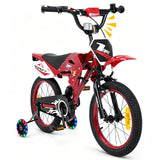 16 Inch Kids Bike Motocross Style with Sound Effects and Light-up Training Wheels