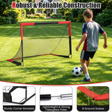 183 x 119 cm Kids Soccer Goals and Ball Set Outdoor Portable Pop Up Soccer Net