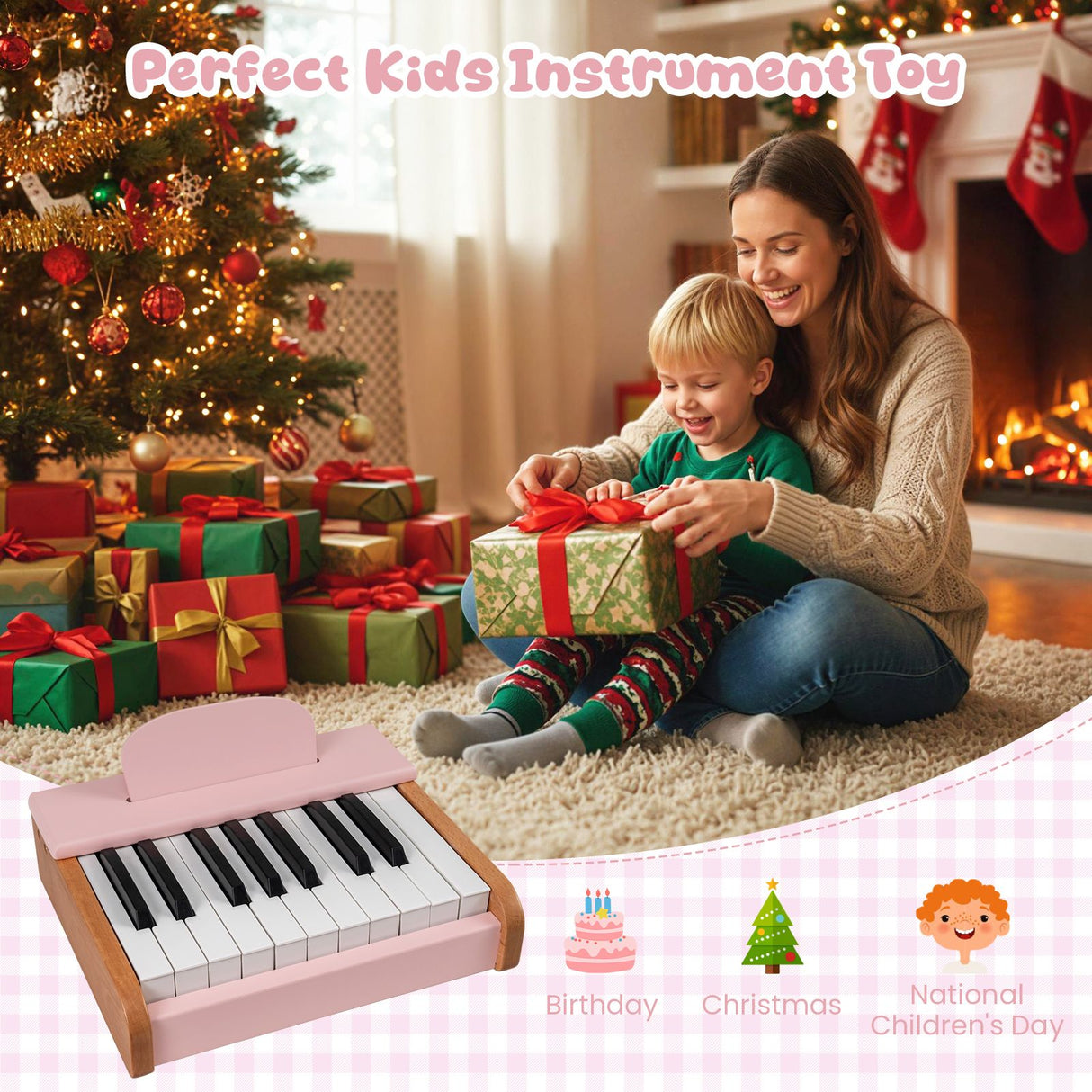 18 Keys Kids Piano Keyboard Interactive Children Piano Musical Toy