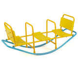 HONEY JOY Kids Seesaw Teeter Totter, Metal Rocking Seesaw Heavy Duty Indoor Outdoor Playground Equipment for Toddlers