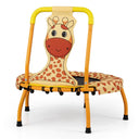 Children's giraffe-shaped trampoline on a white background