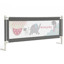 BABY JOY Toddler Bed Rail Guard, Vertical Adjustable, 176/197 cm Extra Long Foldable Baby Bed Safety Guardrail