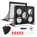 2-Pack Soccer Goals Backyard Set 120 x 90 cm Portable Soccer Net Training Equipment