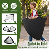 2-Pack Soccer Goals Backyard Set 120 x 90 cm Portable Soccer Net Training Equipment