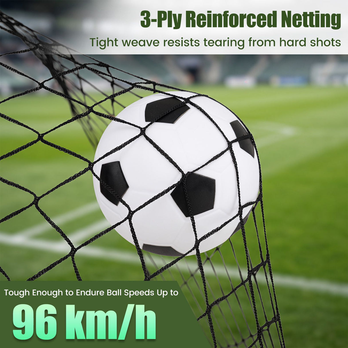 2-Pack Soccer Goals Backyard Set 120 x 90 cm Portable Soccer Net Training Equipment