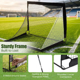 2-Pack Soccer Goals Backyard Set 120 x 90 cm Portable Soccer Net Training Equipment