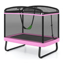 HONEY JOY 6FT Kids Recreational Trampoline, 2-in-1 Outdoor Toddler Trampoline w/Swing