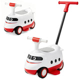 2-in-1 Ride On Push Car for Toddlers 1-3 Years Old with Horn and Storage