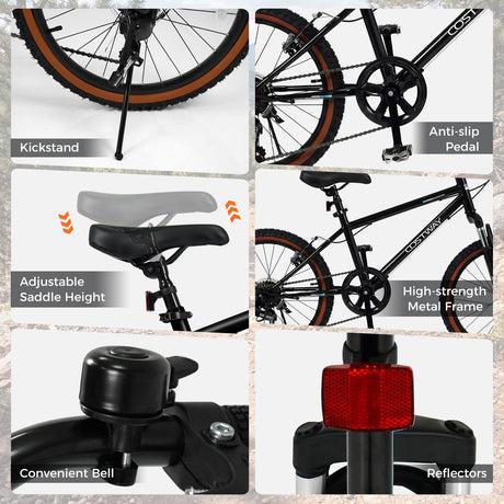 20/24 Inch Child Bicycle for Boys Girls Aged 8+ Years Old with Suspension Fork