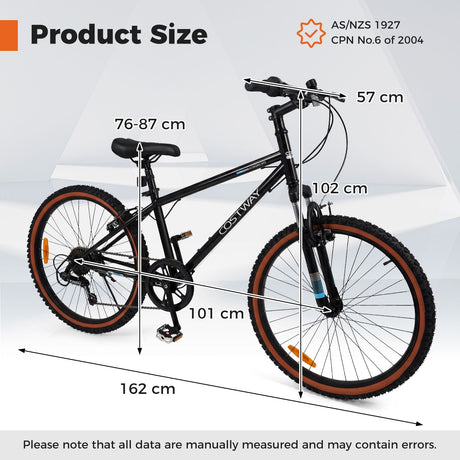 20/24 Inch Child Bicycle for Boys Girls Aged 8+ Years Old with Suspension Fork