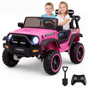 24V 2-Seater Kids Ride On Truck with Lockable Doors and Remote Control Horn Music