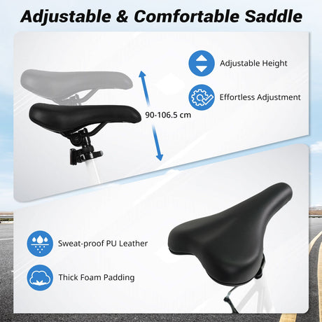 26 Inch Mountain Bike with All-terrain Rubber Wheels and Dual Brakes for Adults and Teens