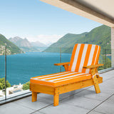 Kids Outdoor Chaise Lounge, Patio Wood Lounge Chair