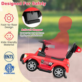 3-in-1 Police Toddler Push Car with Handle and Canopy for 18-36 Month Kids
