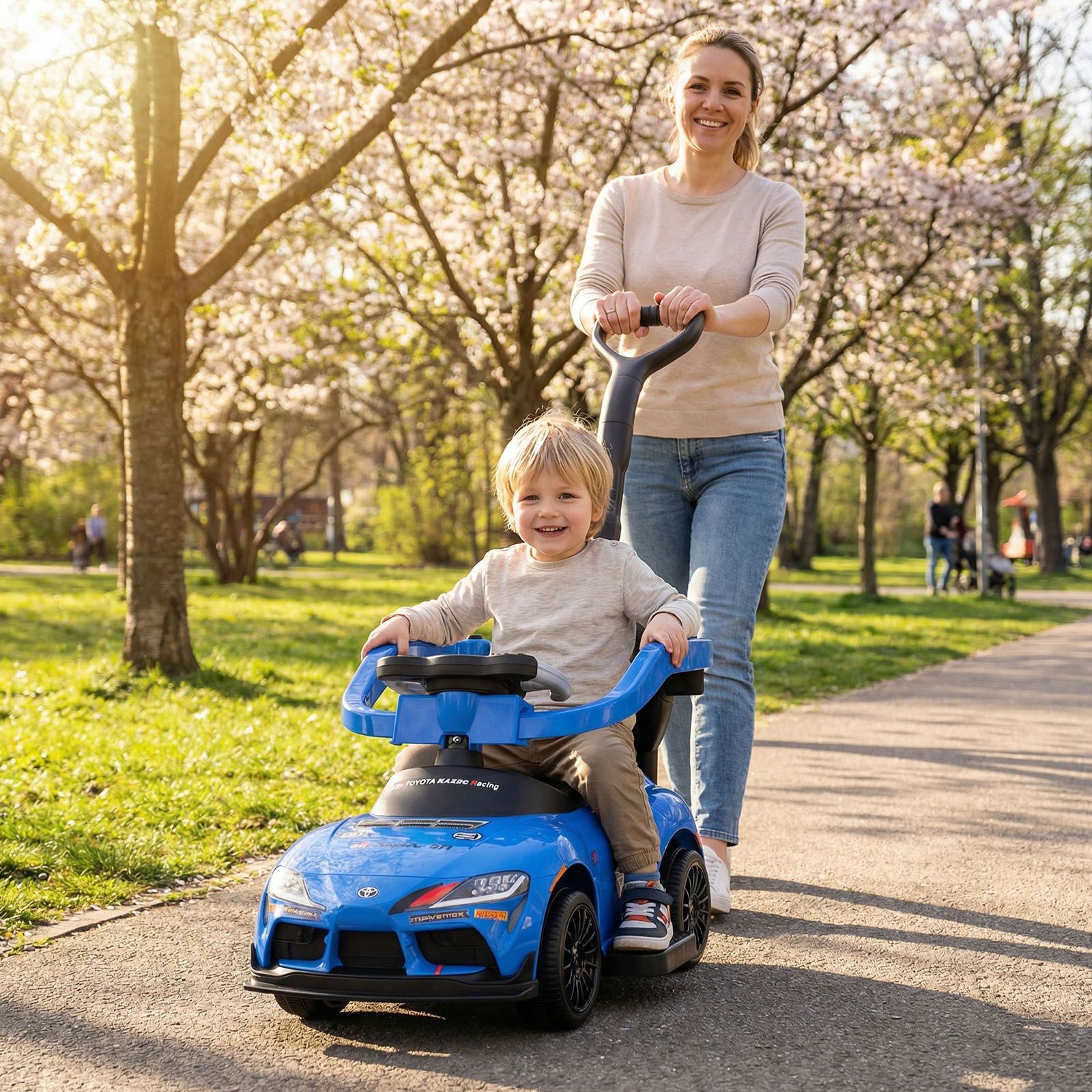 HONEY JOY 3-in-1 Push Car for Toddlers Toyota Licensed Stroller