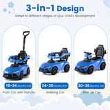 HONEY JOY 3-in-1 Push Car for Toddlers Toyota Licensed Stroller Sliding Walking Car