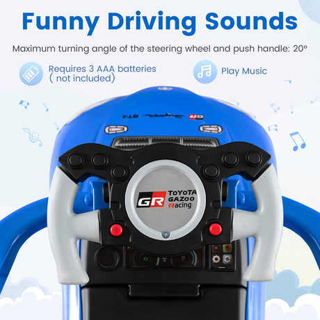 HONEY JOY 3-in-1 Push Car for Toddlers Toyota Licensed Stroller Sliding Walking Car