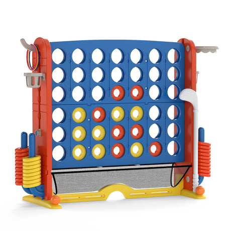 Jumbo 4-to-Score Game with Ring-toss and Basketball for Parties