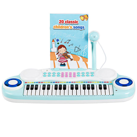 37 Keys Electronic Musical Instrument with Microphone 8 Tone and 4 Percussion Instruments