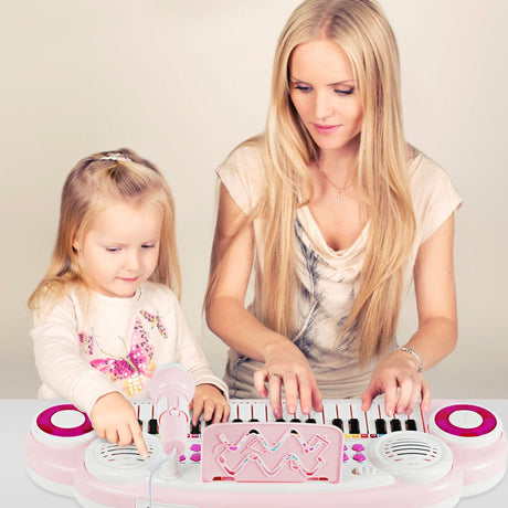 37 Keys Electronic Musical Instrument with Microphone 8 Tone and 4 Percussion Instruments