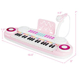 37 Keys Electronic Musical Instrument with Microphone 8 Tone and 4 Percussion Instruments