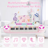 37 Keys Electronic Musical Instrument with Microphone 8 Tone and 4 Percussion Instruments