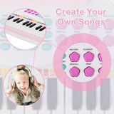 37 Keys Electronic Musical Instrument with Microphone 8 Tone and 4 Percussion Instruments