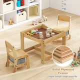 3 in 1 Kids Table and Chair Set with Removable Tabletop and 2 Storage Drawers