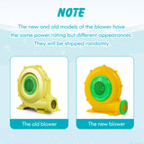 HONEY JOY Inflatable Water Slide, 7-in-1 Double Long Slide Inflatable Water Park w/Climbing Wall (Without Blower)