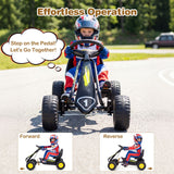 4-Wheel Pedal Car with 2-Position Adjustable Seat and Ergonomic Seat for Boys and Girls
