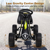 4-Wheel Pedal Car with 2-Position Adjustable Seat and Ergonomic Seat for Boys and Girls