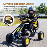 4-Wheel Pedal Car with 2-Position Adjustable Seat and Ergonomic Seat for Boys and Girls
