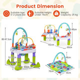 4-in-1 Baby Bouncer Activity Center with 3 Adjustable Heights
