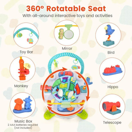 4-in-1 Baby Bouncer Activity Center with 3 Adjustable Heights