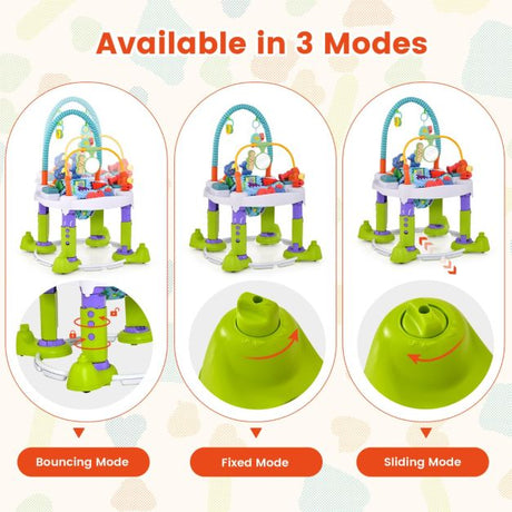 4-in-1 Baby Bouncer Activity Center with 3 Adjustable Heights