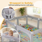 Baby Playpen with Foldable Mat for Infants and Toddlers