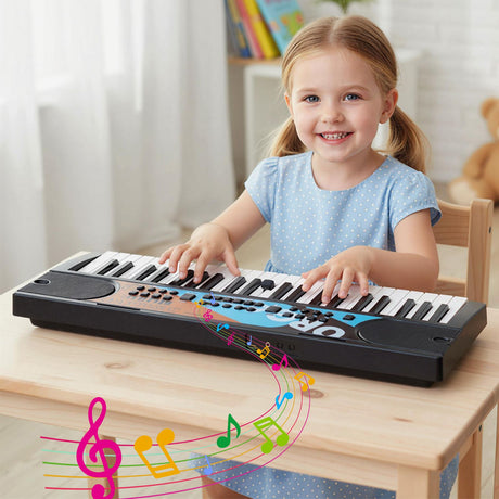 49 Keys Portable Electric Keyboard Piano with Microphone and 8 Tones