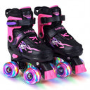 Kids Roller Skates for Teens 4 Sizes Adjustable Quad Skates for Beginners