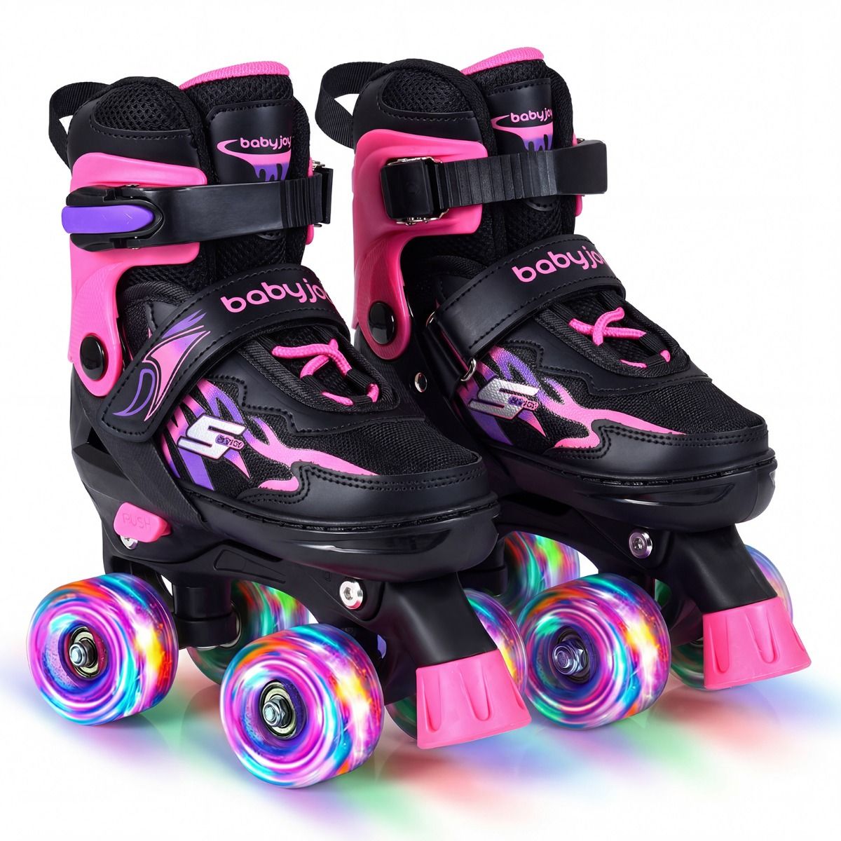 Kids Roller Skates for Teens 4 Sizes Adjustable Quad Skates for Beginners