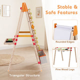 4-in-1 Adjustable Kids Art Easel with Double-Sided Blackboard and Whiteboard for Ages 3+