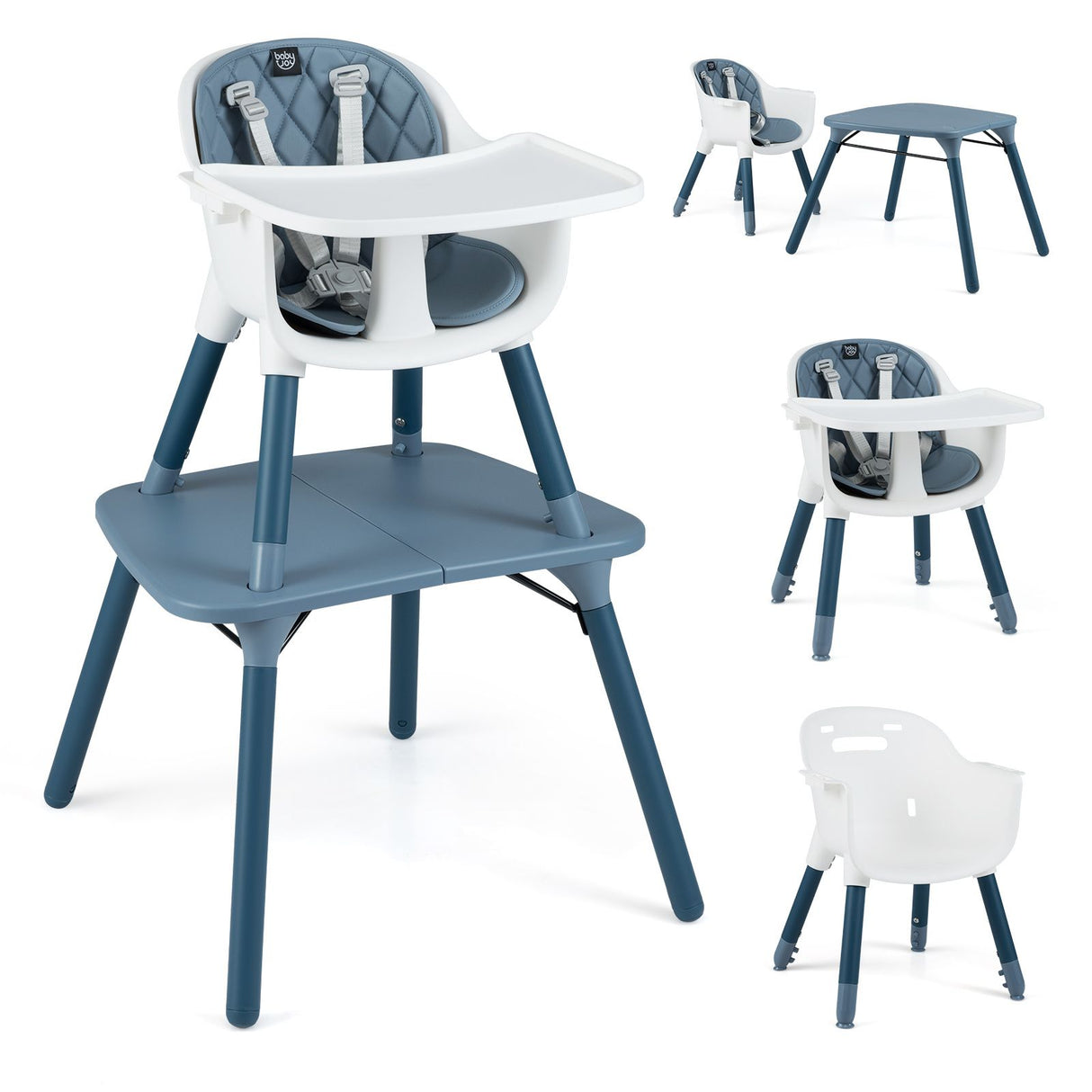 BABY JOY 5 in 1 Convertible Baby High Chair