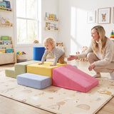 7-Piece Colorful Foam Climbing Blocks for Toddlers 1-3 Years Old